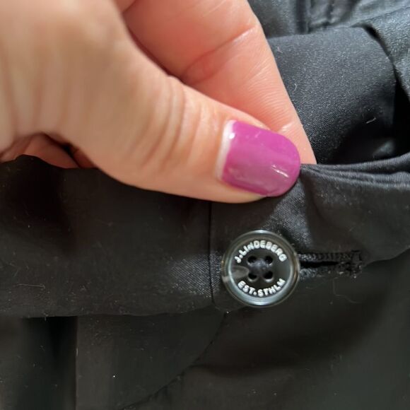 J.Linderberg Men's Flat-front Shorts In Black Sz-36 - Picture 4 of 7